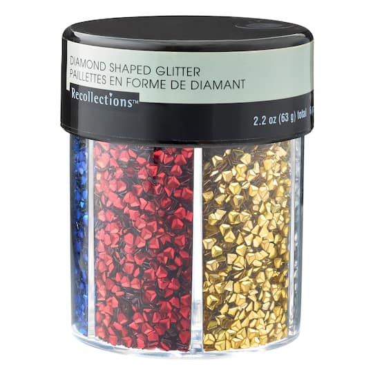 12 Pack: 3D Diamond Shaped Glitter Caddy by Recollections™